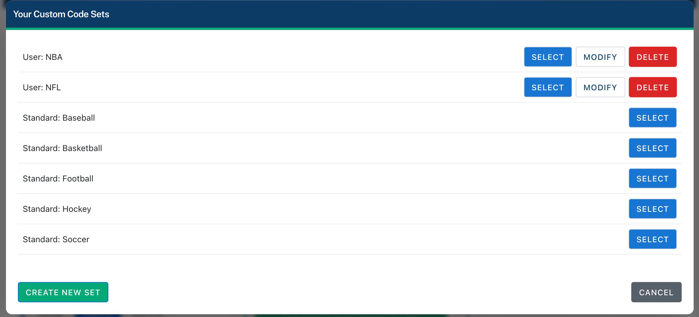 Build or Add Custom List interface